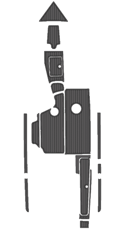 2002 Centurion Escalade Version 2 Traction Mats Eva Foam Boat Flooring Marine Decking Hzchione Dark Grey Black