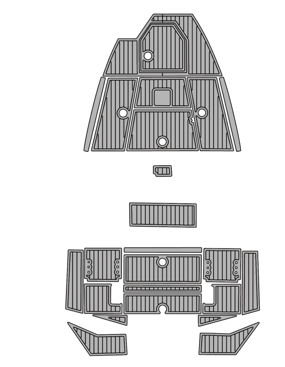 2023 Avid 19FS Traction Mats Eva Foam Boat Flooring Marine Decking Hzchione Light Grey Black