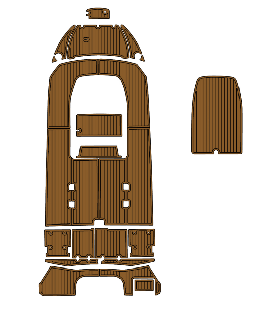 2023 Stingray 173CC Traction Mats Eva Foam Boat Flooring Marine Decking Hzchione Brown Black