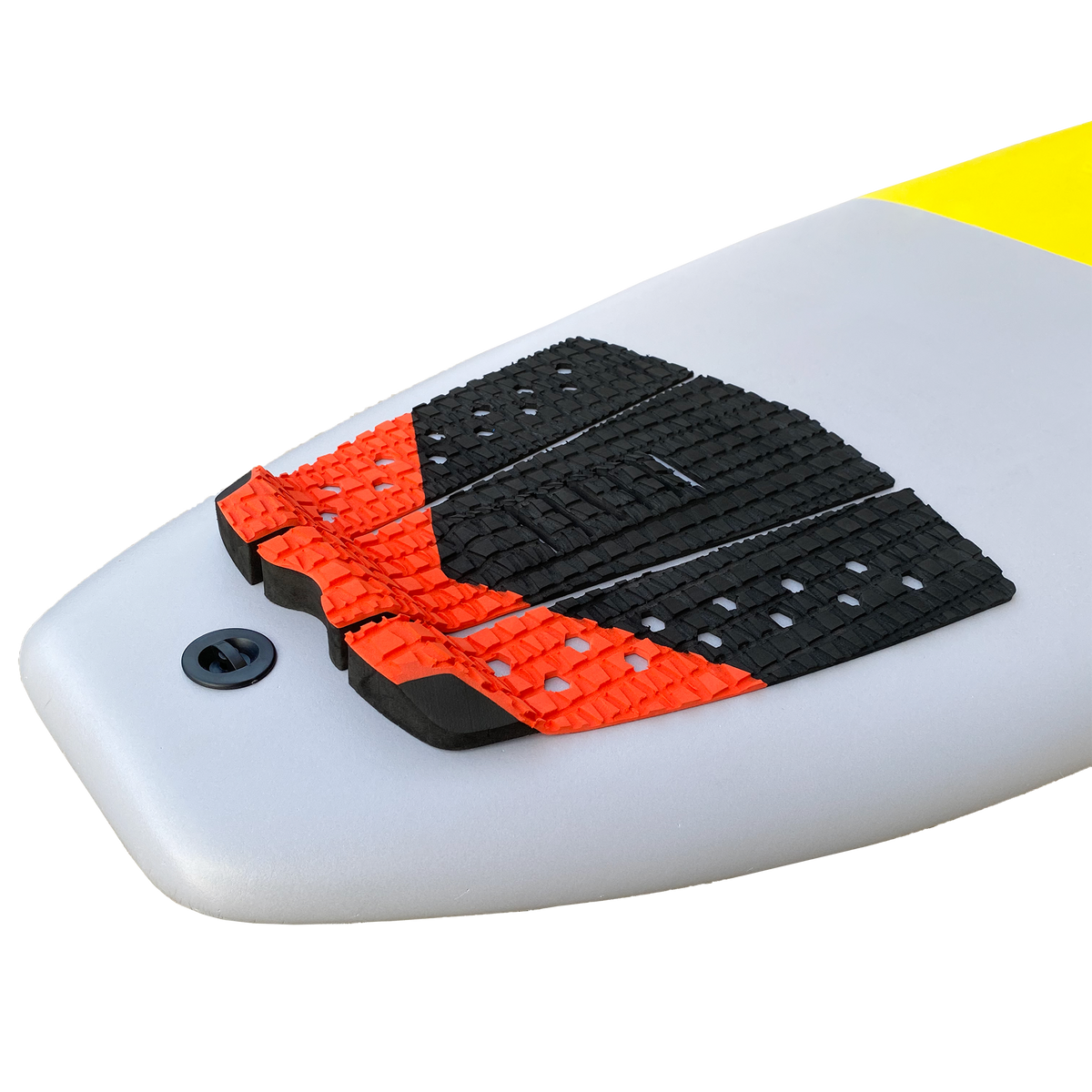 Surf Pad EVA Surfboard SUP Pads Black Foot Traction Surf Pads 3M Wholesale Surfboard Foot Tail Pads  Hzchione Black + Orange  