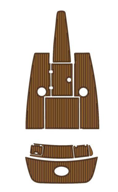 2002 Crownline 202 BR Traction Mats Eva Foam Boat Flooring Marine Decking Hzchione Brown Black