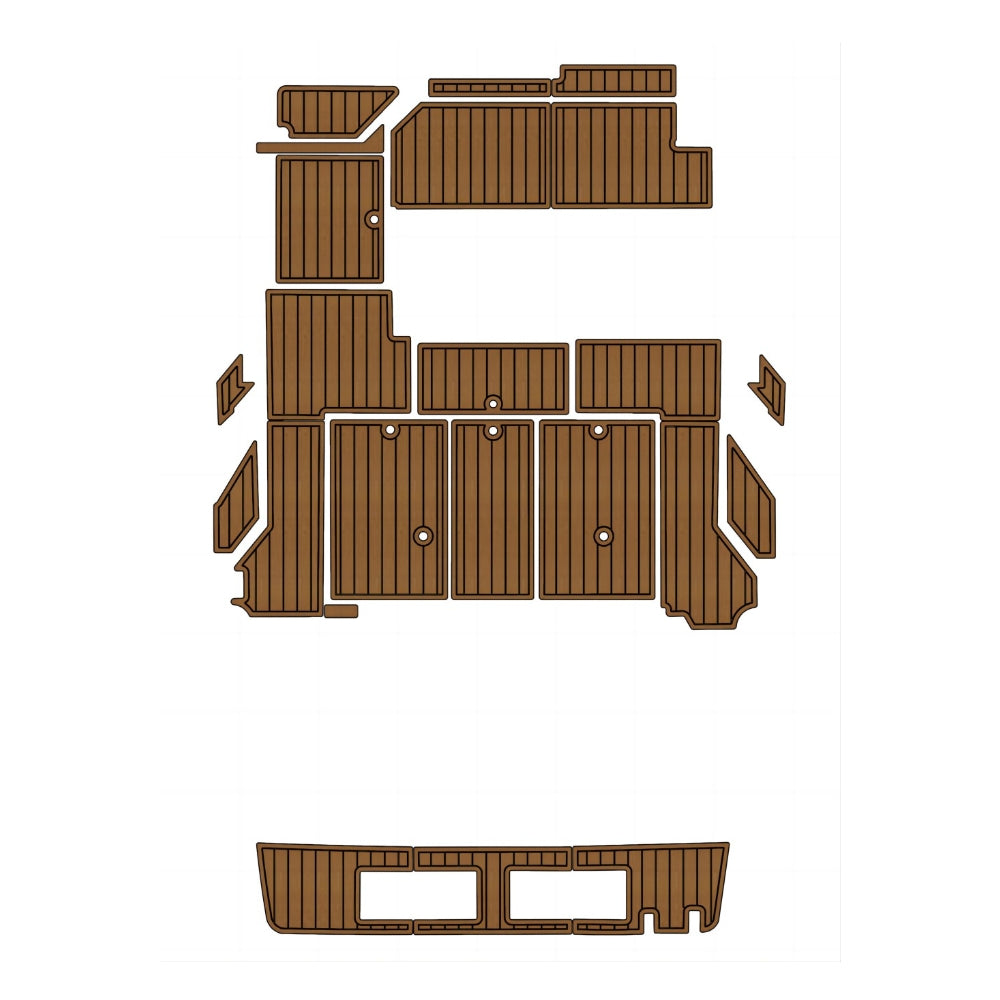 1988 Sea Ray 300 Sundancer Swim Platform Cockpit Eva Foam Boat Flooring Boat Decking Hzchione Brown Black