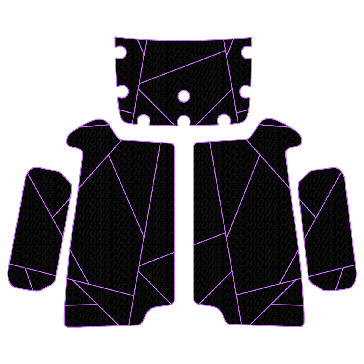 1991-1993 Kawasaki SC Jet Ski Boat Flooring EVA Foam Decking Traction Mat Hzchione Black Purple-Fractal