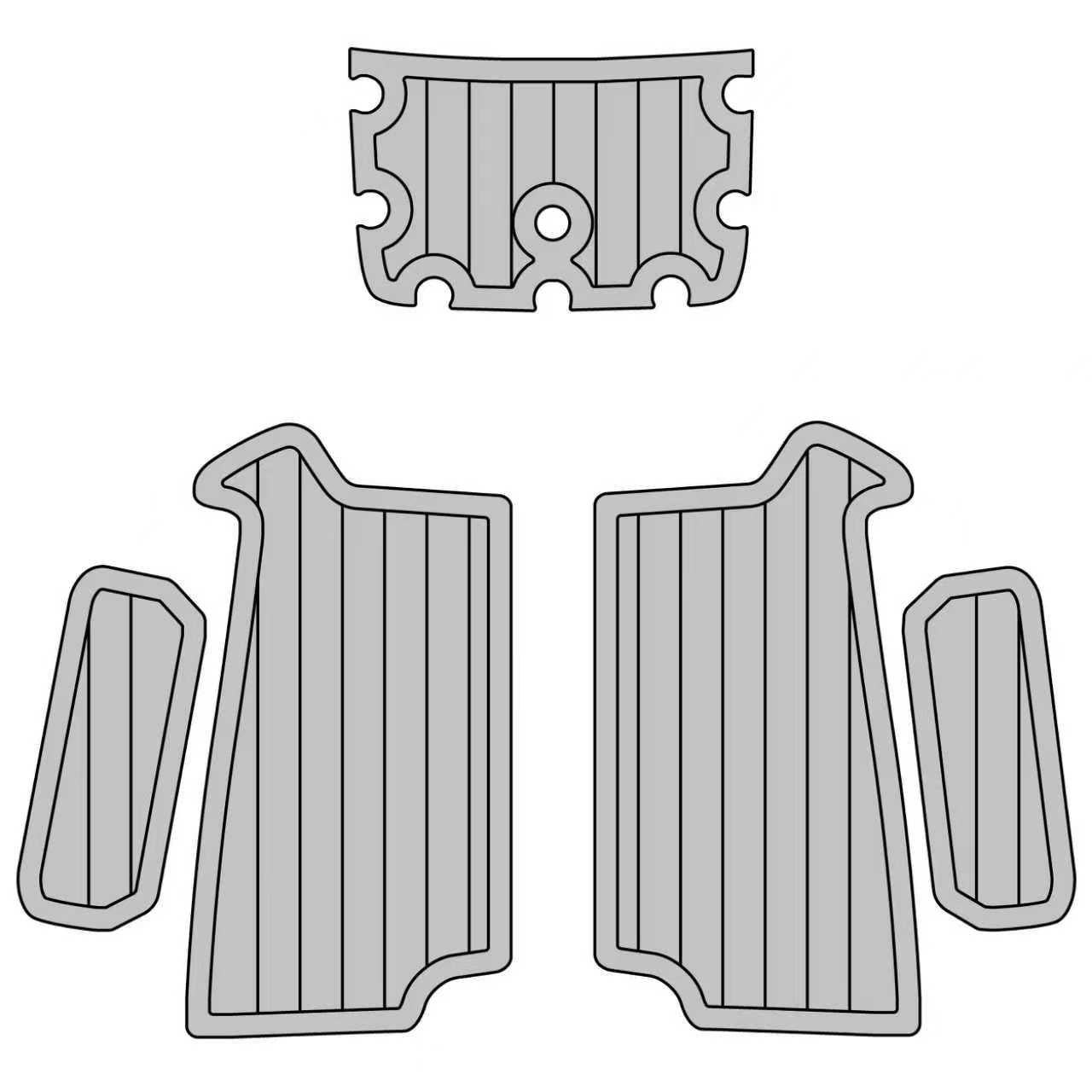 1991 Kawasaki SC Jet Ski Boat Flooring EVA Foam Decking Traction Mat Hzchione Light Gray Black