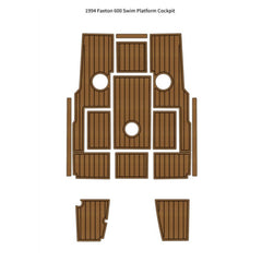 1994 Faeton 600 Swim Platform Cockpit Pad Eva Foam Boat Flooring Boat Decking Hzchione Brown Black