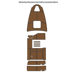 1994 Sea Ray 230 Sundancer Swim Platform Cockpit Eva Foam Boat Flooring Boat Decking Hzchione Brown Black