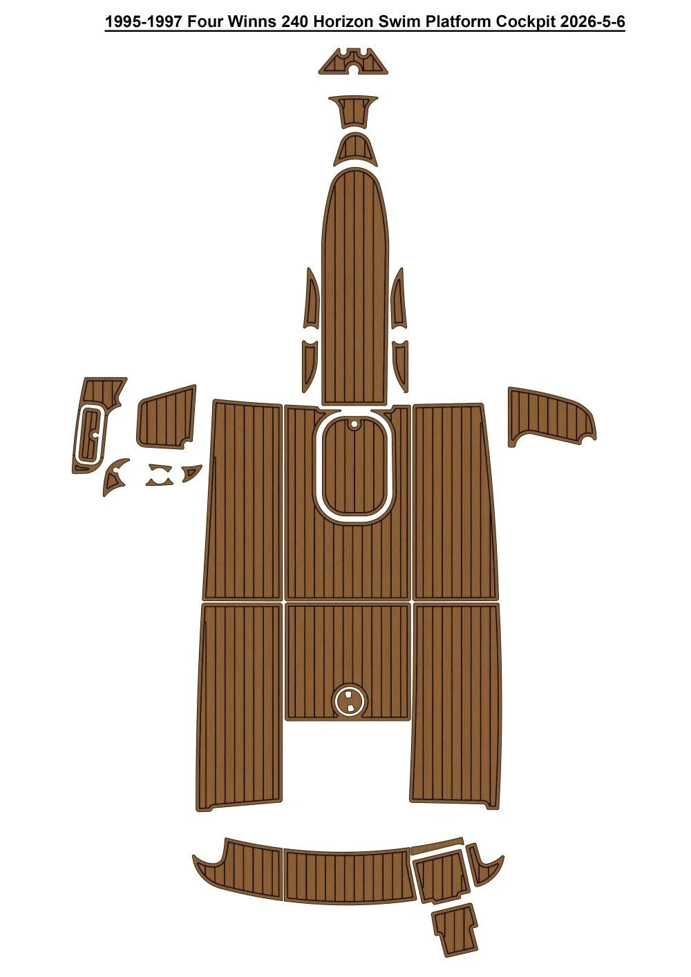 1995-1997 Four Winns 240 Cockpit Pad Traction Mats Eva Foam Boat Flooring Marine Decking Hzchione