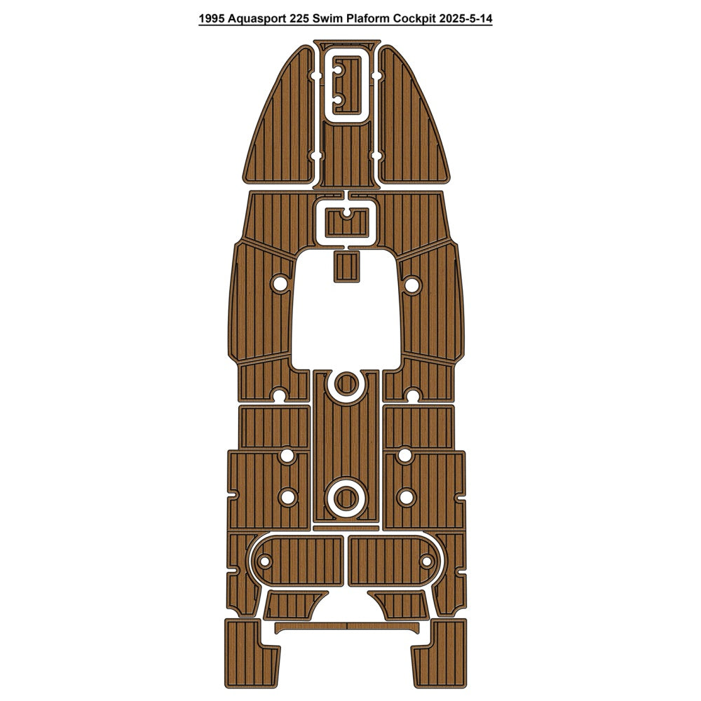 1995 Aquasport 225 Swim Platform Cockpit Eva Foam Boat Flooring Boat Decking Hzchione Brown Black