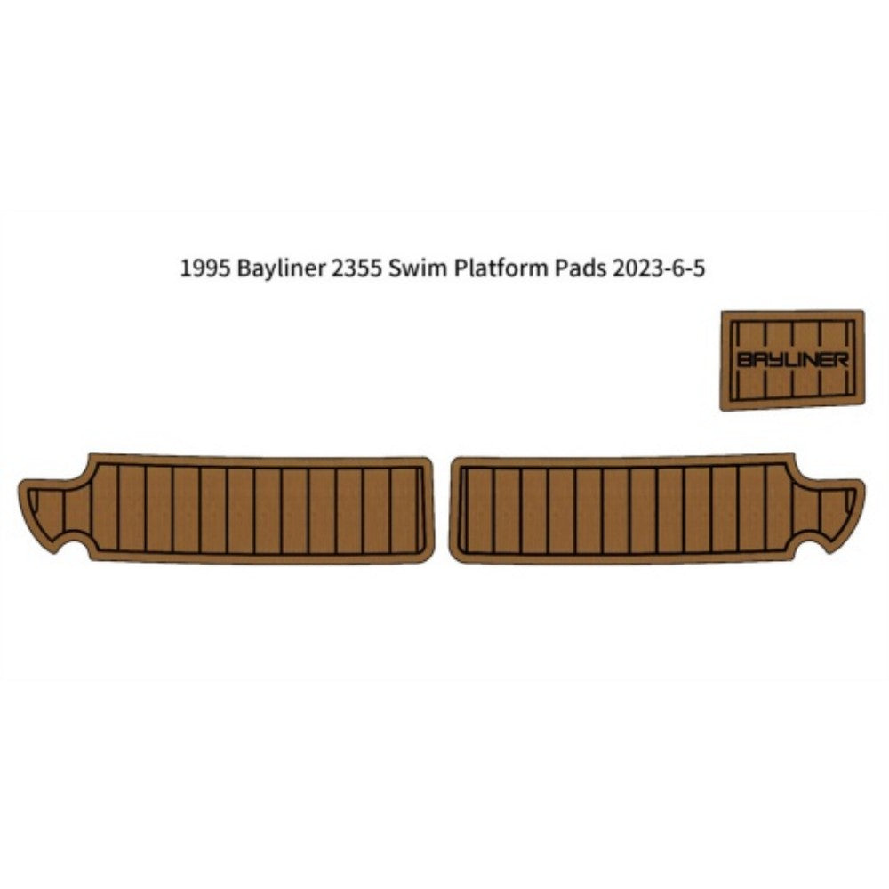 1995 Bayliner 2355 Swim Platform Eva Foam Boat Flooring Boat Decking Hzchione Brown Black