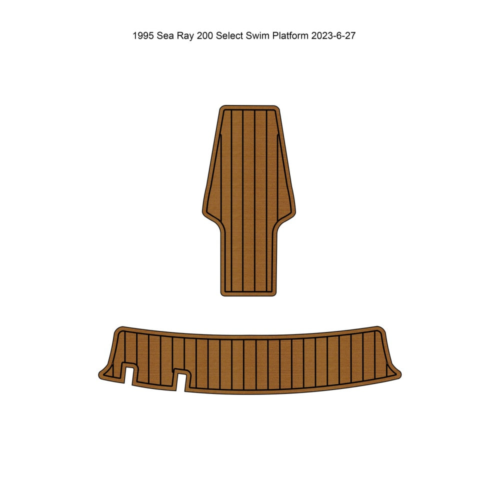 1995 Sea Ray 200 Select Swim Platform Pad Eva Foam Boat Flooring Boat Decking Hzchione Brown Black