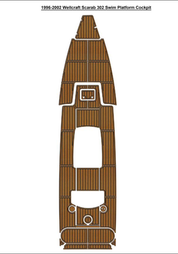 1996-2002 Wellcraft Scarab 302 Swim Platform Cockpit Traction Mats Eva Foam Boat Flooring Marine Decking Hzchione
