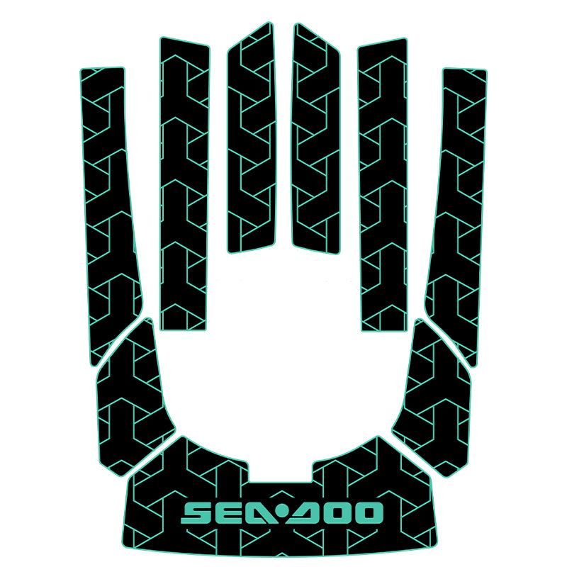 1996-2002 Sea Doo GTX 951 Customize Jet Ski Mats Non-Slip Motorboat Traction Mat Hzchione Black Turquoise Blue