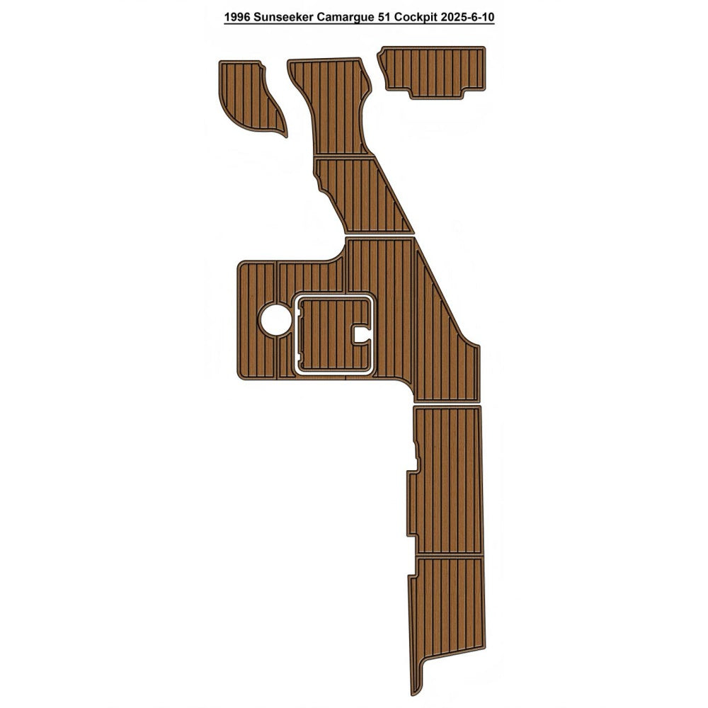 1996 Sunseeker Camargue 51 Cockpit Eva Foam Boat Flooring Boat Decking Hzchione Brown Black