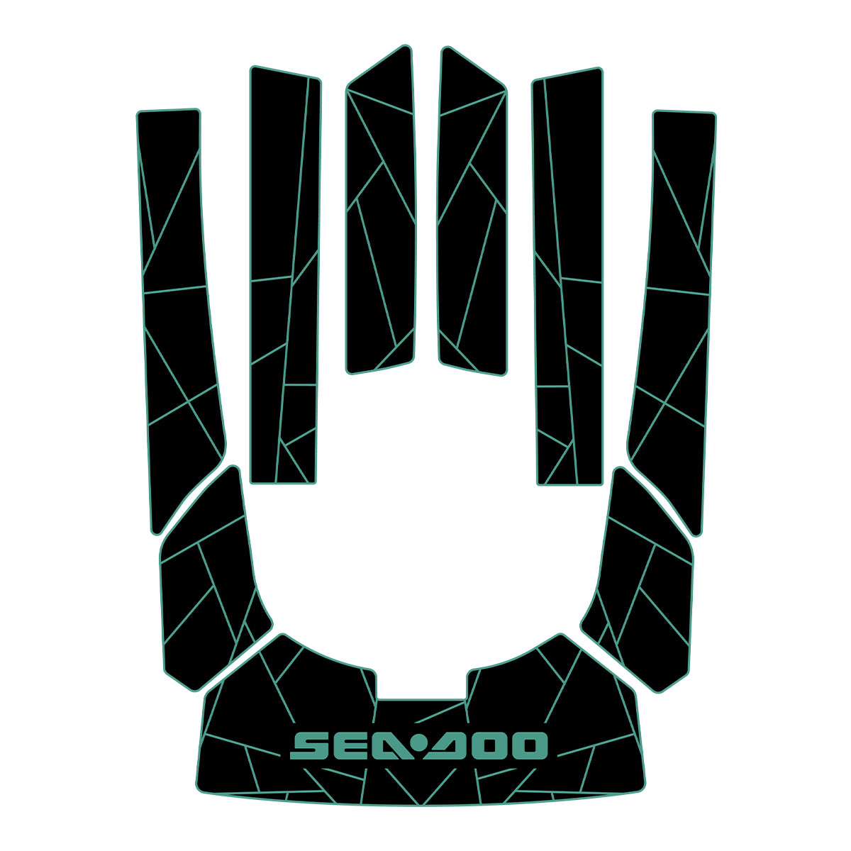 1997-2000 Sea Doo GTI Customize Jet Ski Mats Non-Slip Motorboat Traction Mat Hzchione Black Turquoise Blue-Fractal