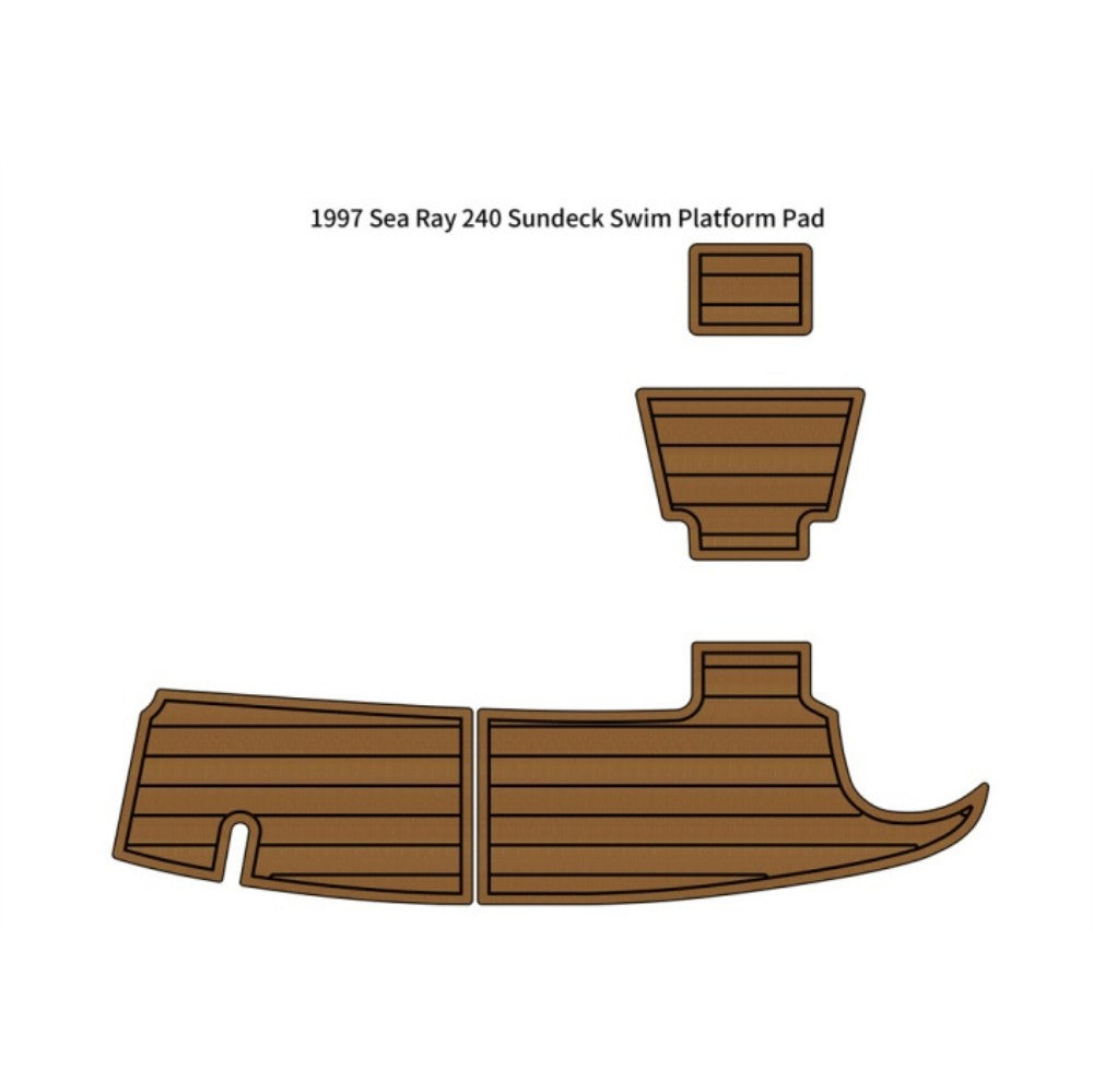 1997 Sea Ray 240 Sundeck Swim Platform Pad Traction Mats Eva Foam Boat Flooring Marine Decking Hzchione Light Brown Black