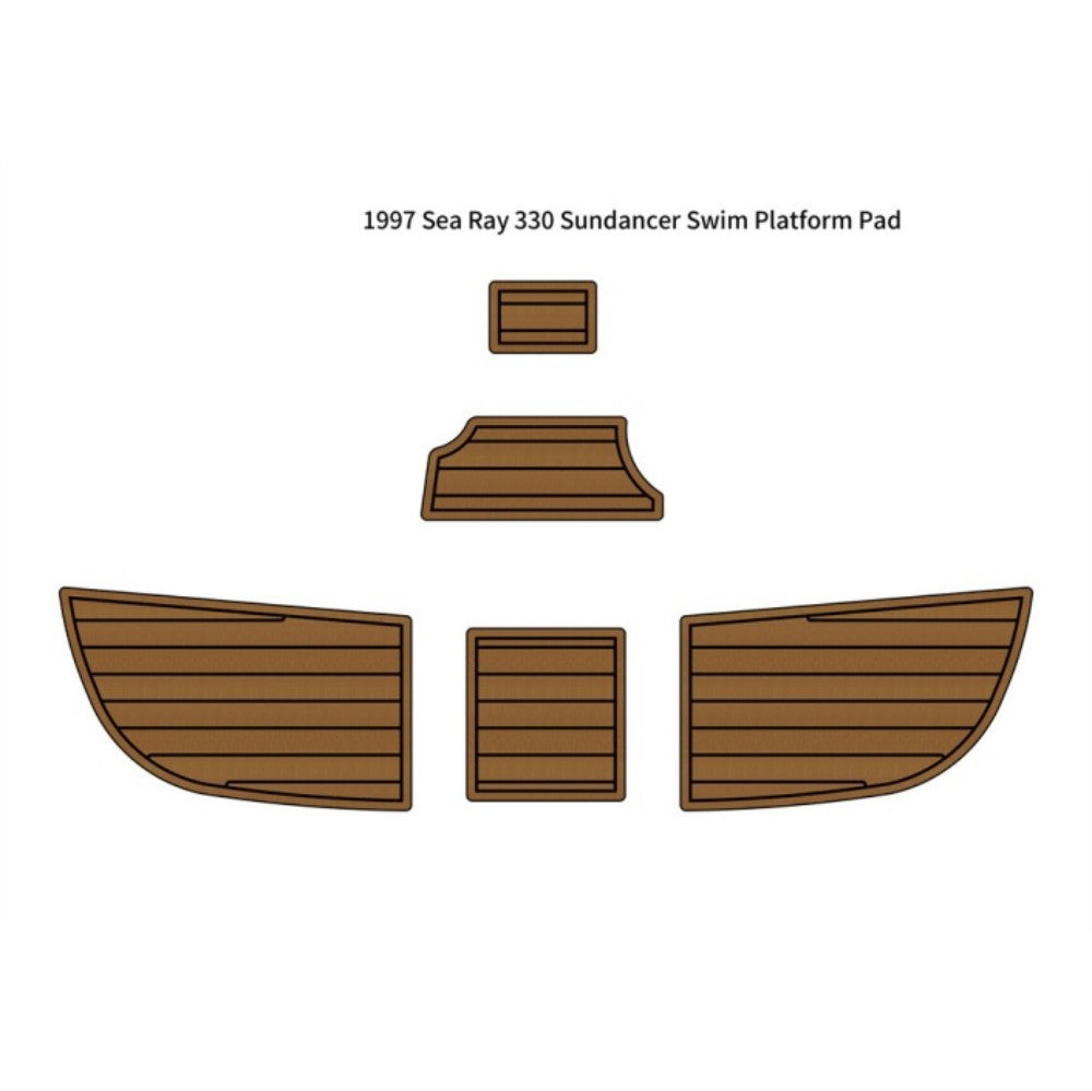 1997 Sea Ray 330 Sundancer Swim Platform Pad Traction Mats Eva Foam Boat Flooring Marine Decking Hzchione Light Brown Black