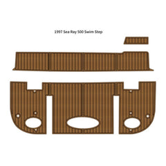 1997 Sea Ray 500 Swim Platform Pad Traction Mats Eva Foam Boat Flooring Marine Decking Hzchione Light Brown Black