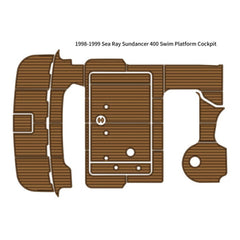 1998-1999 Sea Ray Sundancer 400 Swim Platform Cockpit Pad Traction Mats Eva Foam Boat Flooring Marine Decking Hzchione Light Brown Black
