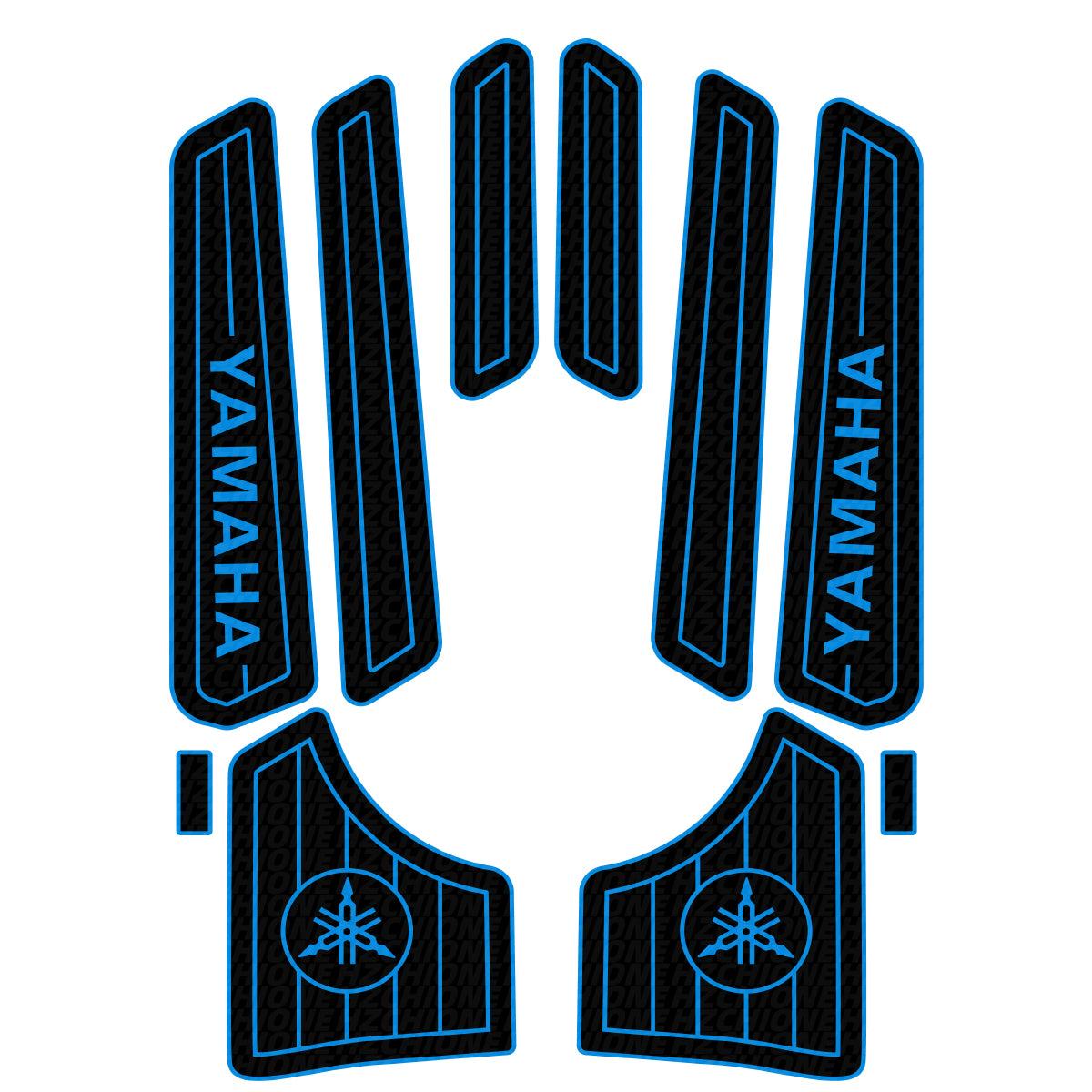 1998-2006 Yamaha XL 1200 Ltd XLT 1200 EVA Foam Boat Flooring Jet Ski Traction Mats Hzchione Black Blue-Yamaha
