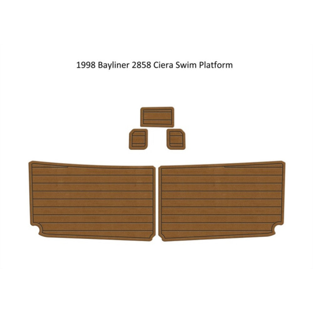 1998 Bayliner 2858 Ciera Swim Platform Traction Mats Eva Foam Boat Flooring Marine Decking Hzchione Light Brown Black