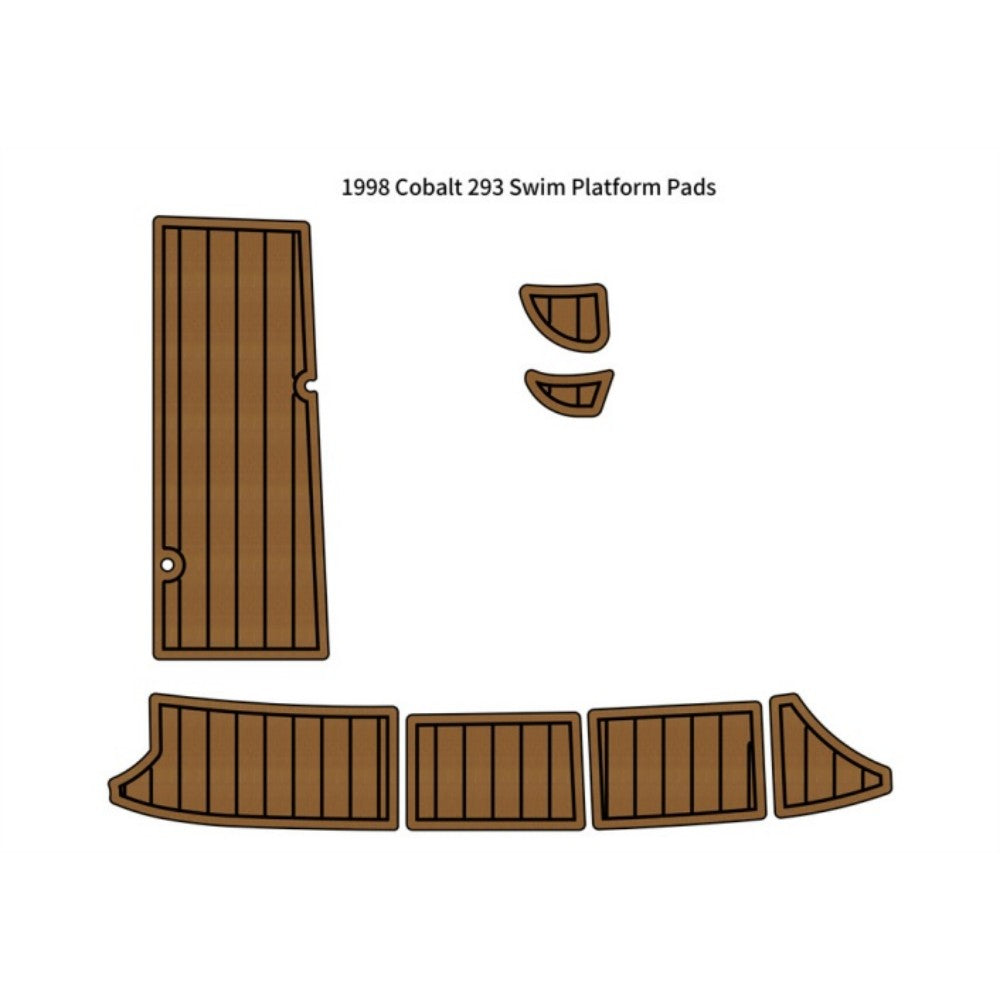 1998 Cobalt 293 Swim Platform Step Pad Traction Mats Eva Foam Boat Flooring Marine Decking Hzchione Light Brown Black