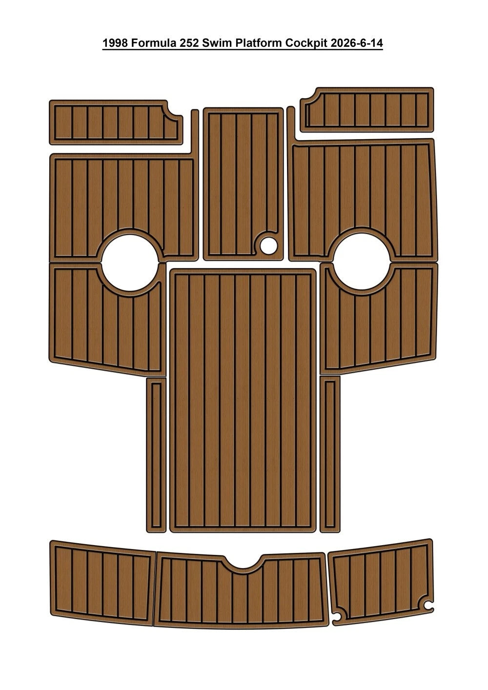 1998 Formula 252 Cockpit Pad Traction Mats Eva Foam Boat Flooring Marine Decking Hzchione