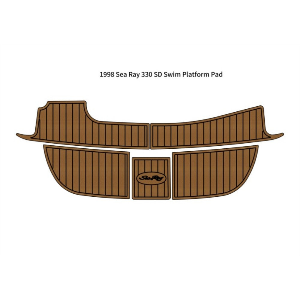 1998 Sea Ray 330 SD Swim Platform Pad Traction Mats Eva Foam Boat Flooring Marine Decking Hzchione Light Brown Black