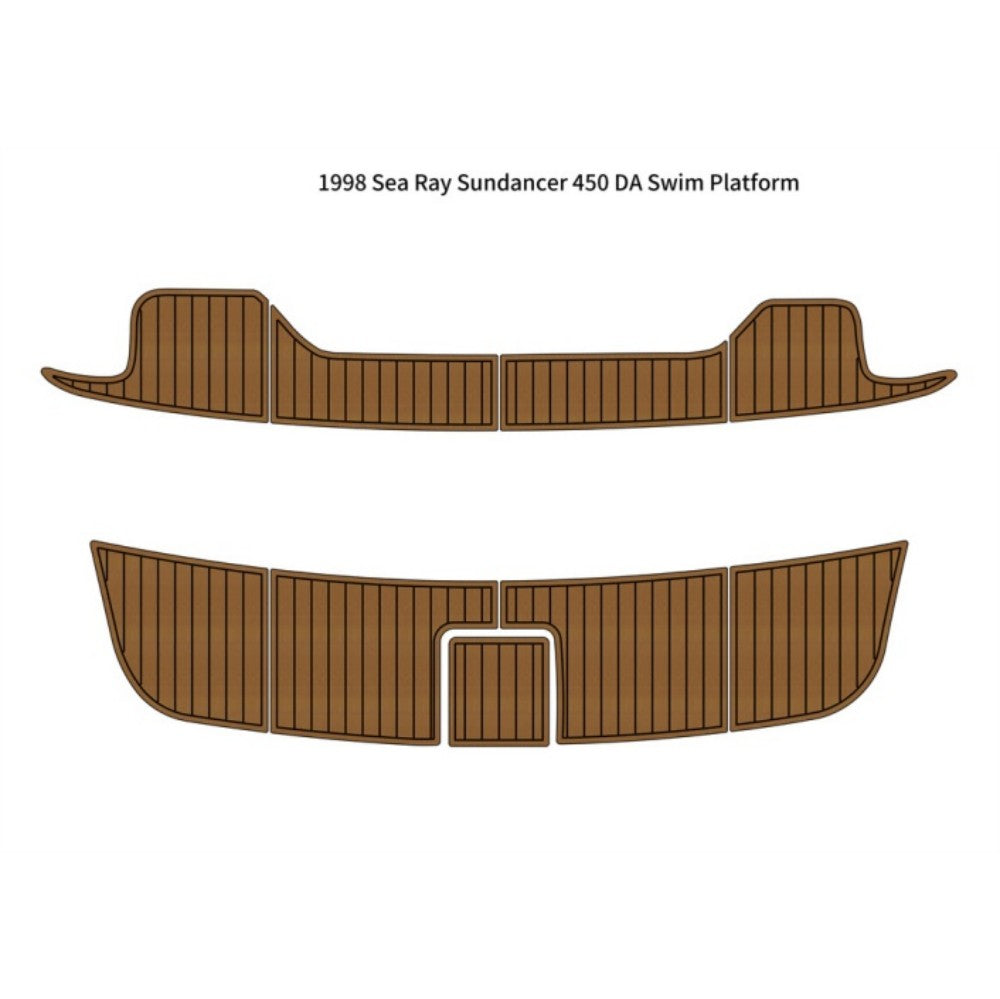 1998 Sea Ray Sundancer 450 DA Swim Platform Traction Mats Eva Foam Boat Flooring Marine Decking Hzchione Light Brown Black