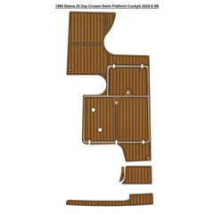 1998 Stama 25 Day Cruiser Pad Traction Mats Eva Foam Boat Flooring Marine Decking Hzchione Light Brown Black