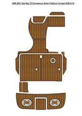 1999-2001 Sea Ray 270 Sundancer Cockpit Pad Traction Mats Eva Foam Boat Flooring Marine Decking Hzchione