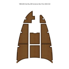 1999-2004 Sea Ray 260 Sundancer Bow Pad Traction Mats Eva Foam Boat Flooring Marine Decking Hzchione Light Brown Black