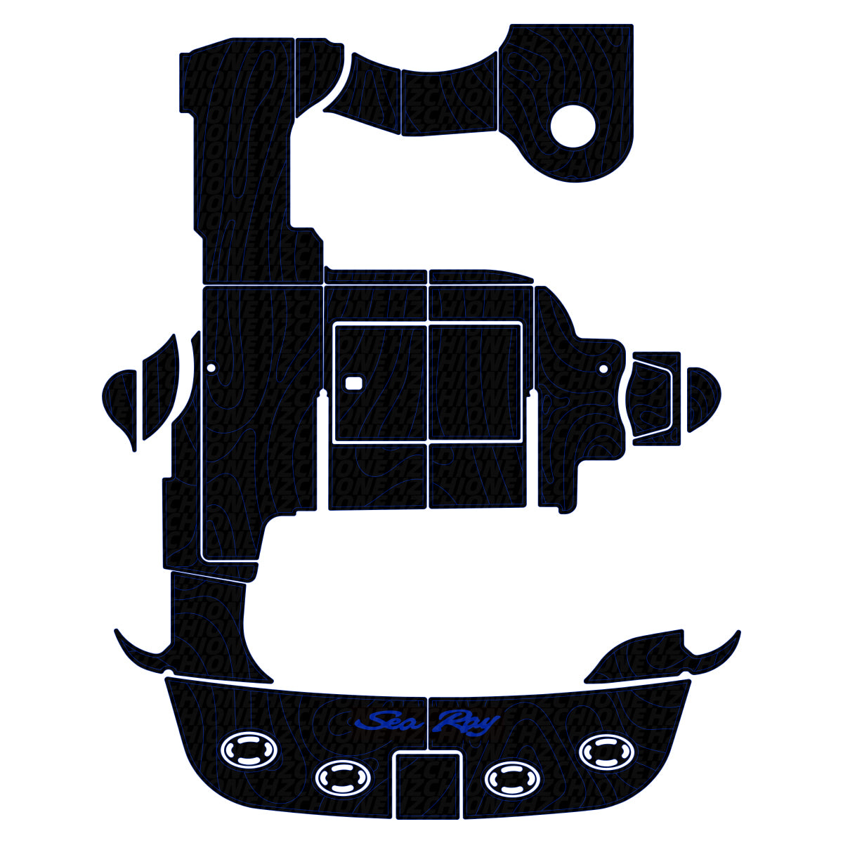 1999-2005 Sea Ray Sundancer 460 Swim Platform Cockpit Pad Traction Mats Eva Foam Boat Flooring Marine Decking Hzchione