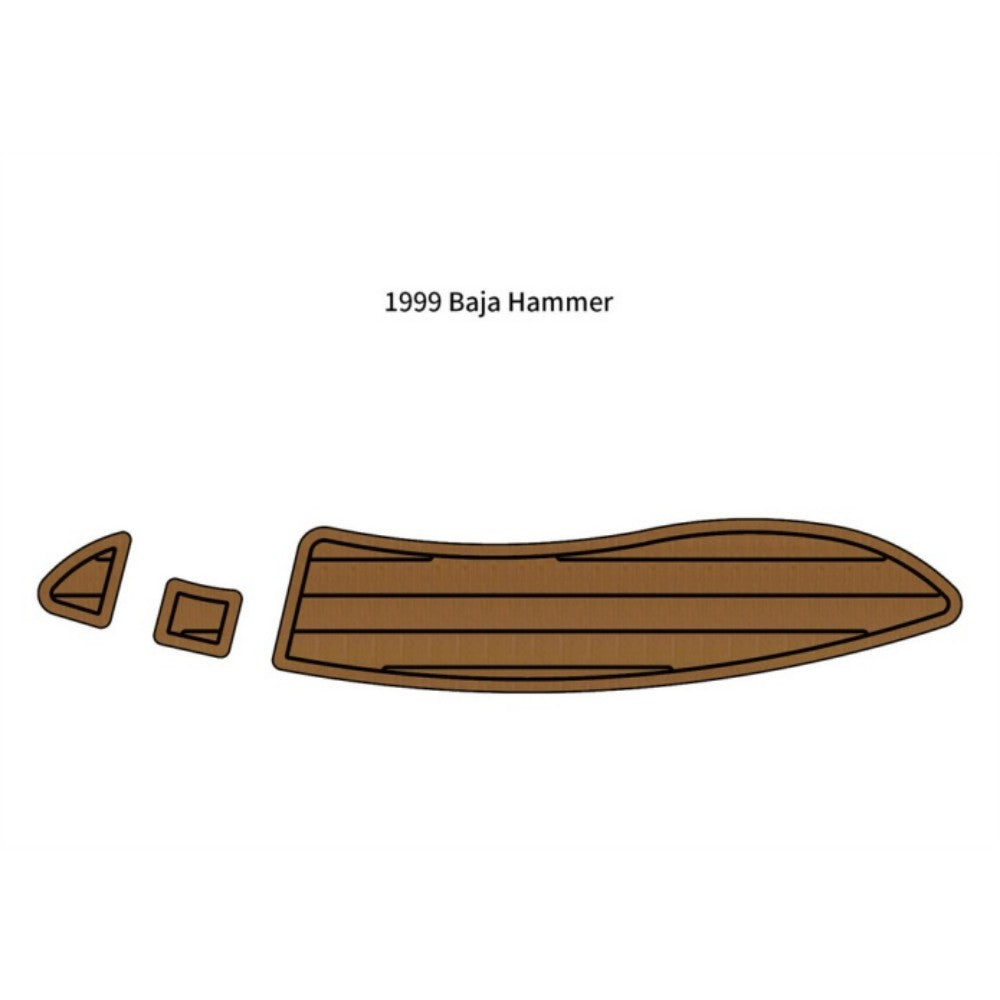 1999 Baja Hammer Swim Platform Traction Mats Eva Foam Boat Flooring Marine Decking Hzchione Light Brown Black