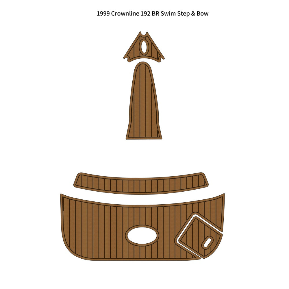 1999 Crownline 192 BR Swim Platform Bow Traction Mats Eva Foam Boat Flooring Marine Decking Hzchione Light Brown Black