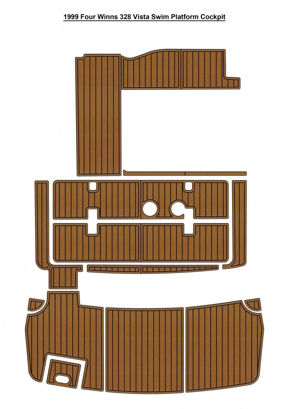 1999 Four Winns 328 Vista Cockpit Pad Traction Mats Eva Foam Boat Flooring Marine Decking
