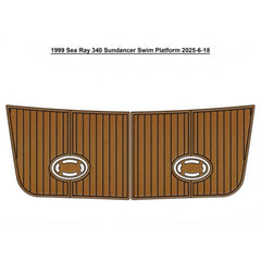 1999 Sea Ray 340 Sundancer Swim Platform Pad Traction Mats Eva Foam Boat Flooring Marine Decking Hzchione Light Brown Black