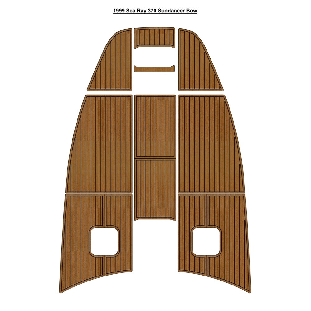 1999 Sea Ray 370 Sundancer Bow Pad Traction Mats Eva Foam Boat Flooring Marine Decking Hzchione Light Brown Black