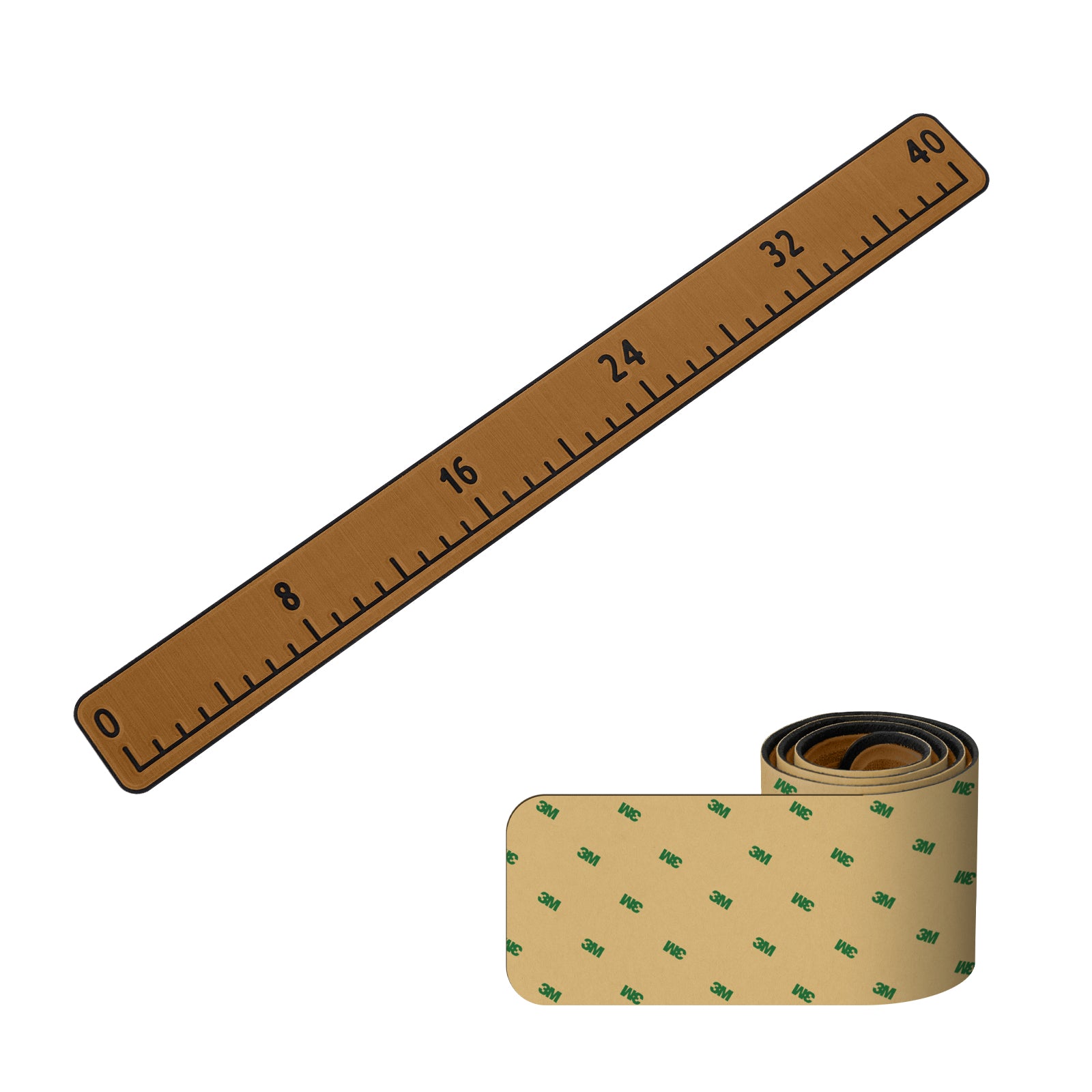 40” Fish Ruler with 3M Adhesive Fishing Measurement Tool Eva Foam Boat Flooring For Fishing Boat Kayaks Fishing Hzchione Light Brown Black