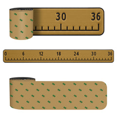 36” Fish Ruler with 3M Adhesive Fishing Measurement Tool Eva Foam Boat Flooring For Fishing Boat Kayaks Fishing Hzchione Light Brown Black