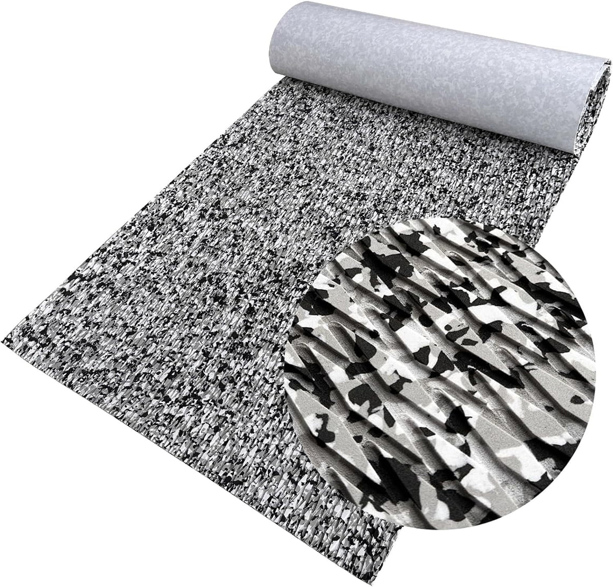 Hzchione  1x6 Small Diamond Camo Boat Flooring Texture EVA Foam Deck Marine Carpet for Fishing Boat Kayak Cooler RV Flooring Surfboard  Hzchione 47.3"*11.8" Snow Camo 