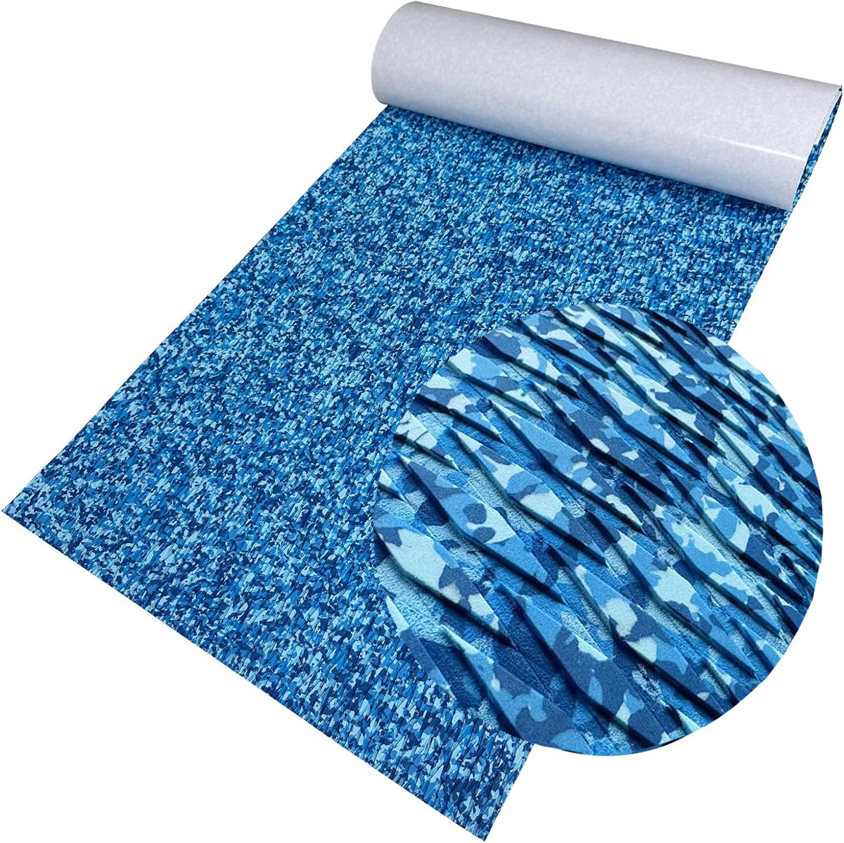 Hzchione  1x6 Small Diamond Camo Boat Flooring Texture EVA Foam Deck Marine Carpet for Fishing Boat Kayak Cooler RV Flooring Surfboard  Hzchione 47.3"*11.8" Ocean Camo 