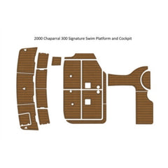 2000 Chaparral 300 Signature Swim Platform Cockpit Traction Mats Eva Foam Boat Flooring Marine Decking Hzchione Light Brown Black