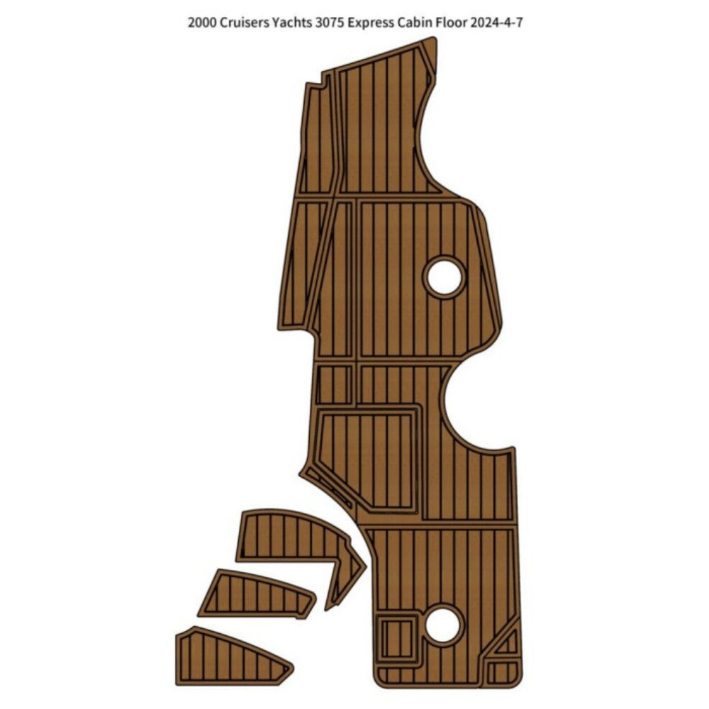 2000 Cruisers Yachts 3075 Express Cabin Pad Traction Mats Eva Foam Boat Flooring Marine Decking Hzchione Light Brown Black