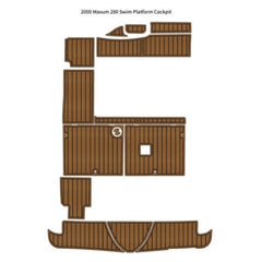 2000 Maxum 280 Swim Platform Cockpit Pad Traction Mats Eva Foam Boat Flooring Marine Decking Hzchione Light Brown Black