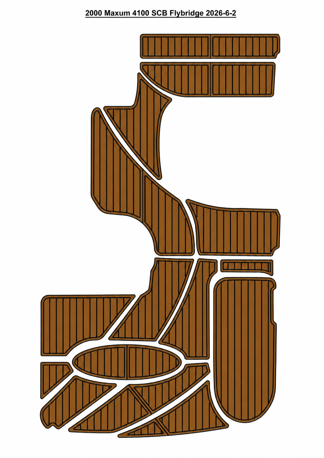 2000 Maxum 4100 SCB Flybridge Cockpit Pad Traction Mats Eva Foam Boat Flooring Marine Decking Hzchione