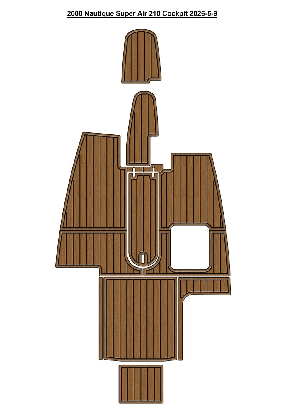 2000 Nautique Super Air 210 Cockpit Pad Traction Mats Eva Foam Boat Flooring Marine Decking