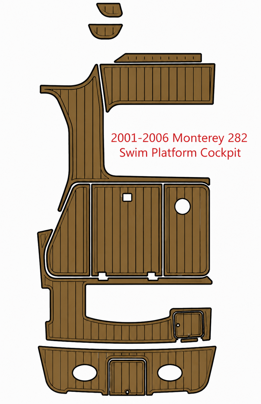 2001-2006 Monterey 282 Swim Platform Cockpit Traction Mats Eva Foam Boat Flooring Marine Decking Hzchione