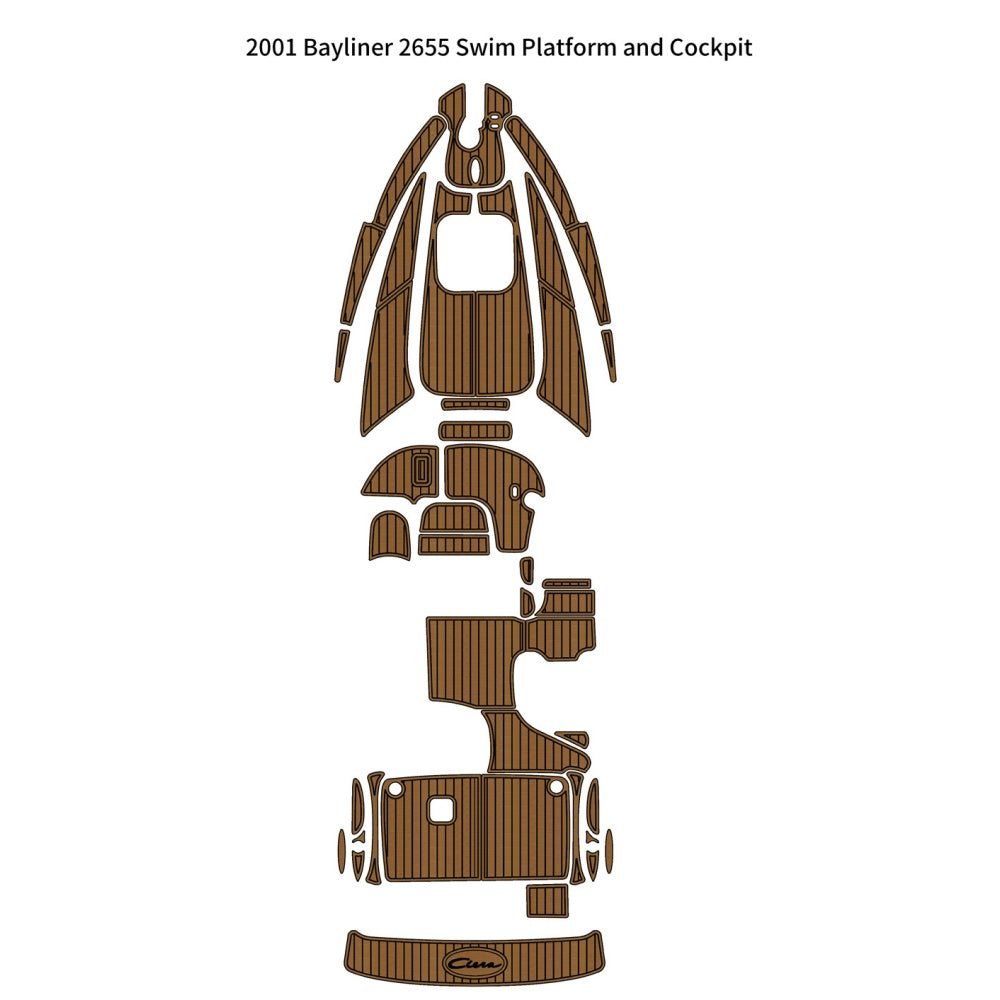 2001 Bayliner 2655 Swim Platform Traction Mats Eva Foam Boat Flooring Marine Decking Hzchione Light Brown Black