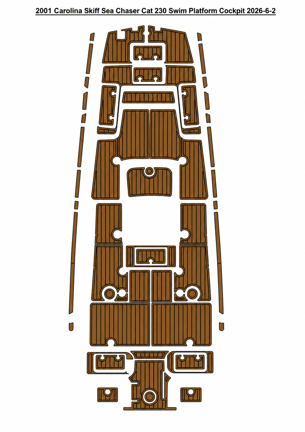 2001 Carolina Skiff Sea Chaser Cat 230 Cockpit Pad Traction Mats Eva Foam Boat Flooring Marine Decking Hzchione