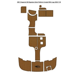 2001 Chaparral 320 Signature Swim Platform Cockpit Traction Mats Eva Foam Boat Flooring Marine Decking Hzchione Light Brown Black